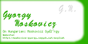 gyorgy moskovicz business card
